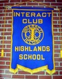 The banner in the hall at Highlands school.